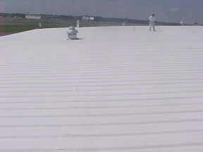 White metal roof